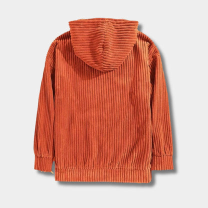 Textured Corduroy Pullover Hoodie | Zyphhra