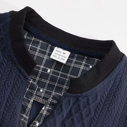 Checkered Panel Knit Jumper | Zyphhra
