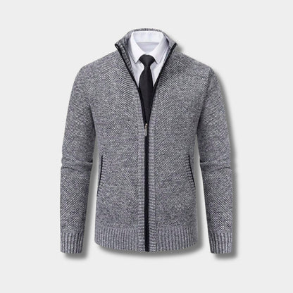 Zip-Up Mock Neck Cardigan | Zyphhra