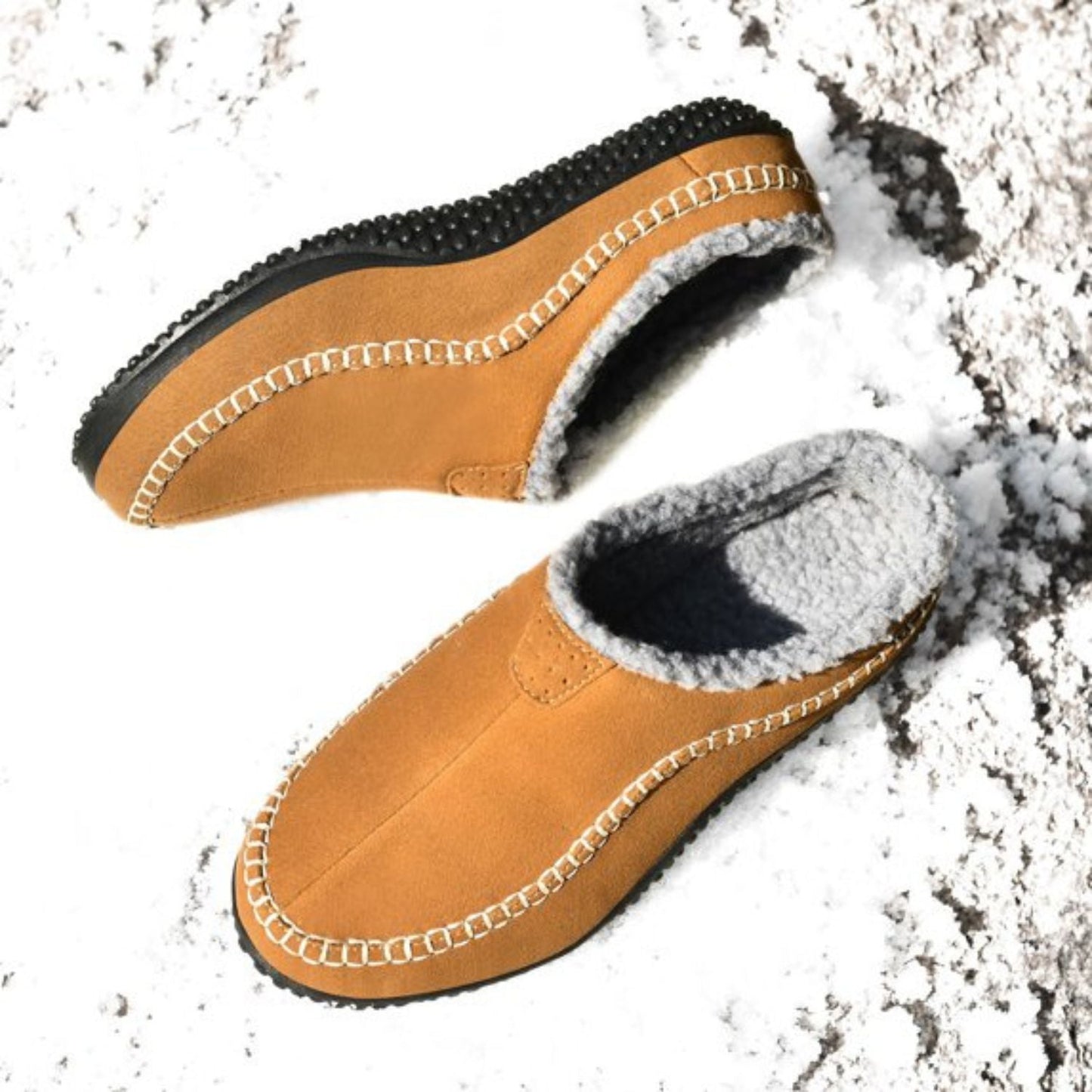 Sherpa Trim Slip-On Slippers | Zyphhra