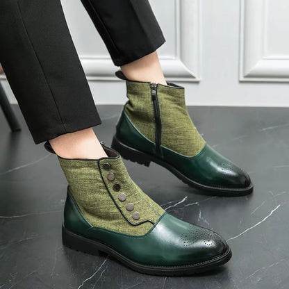 Elegant Leather Dress Boots | Zyphhra