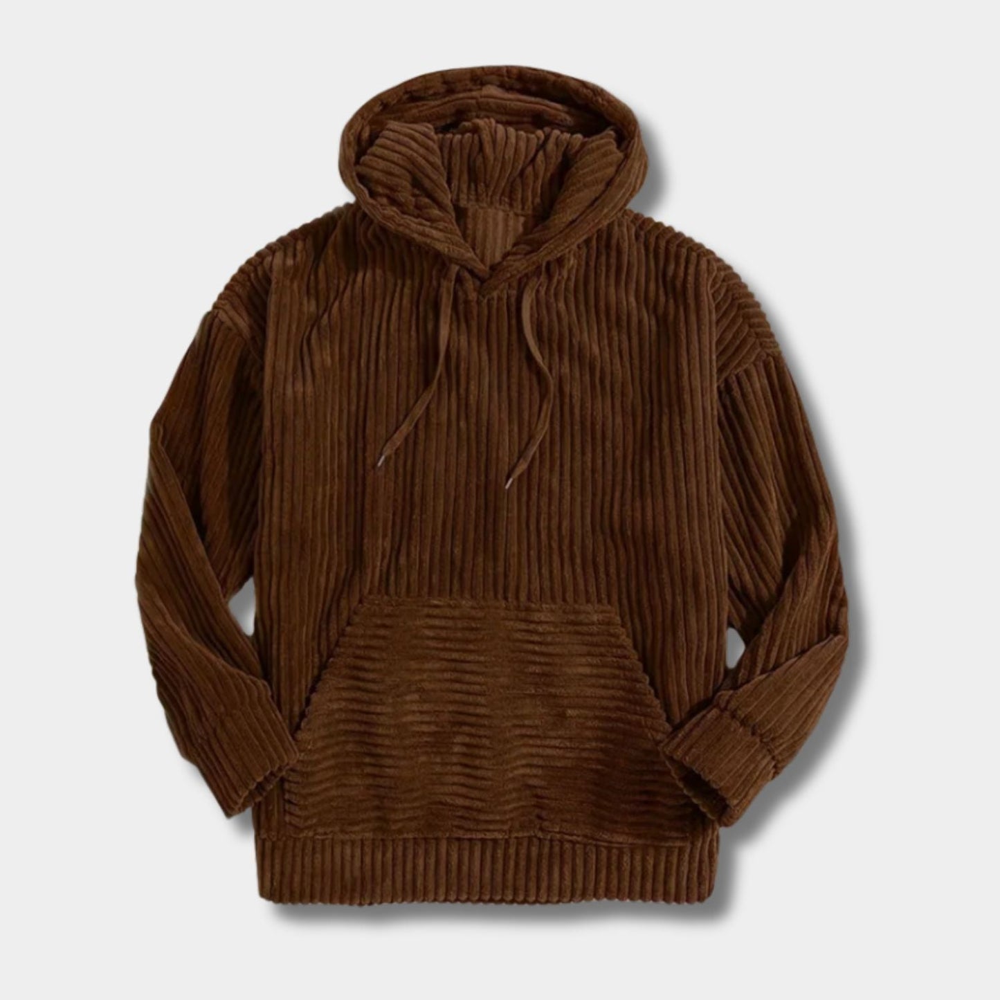 Textured Corduroy Pullover Hoodie | Zyphhra