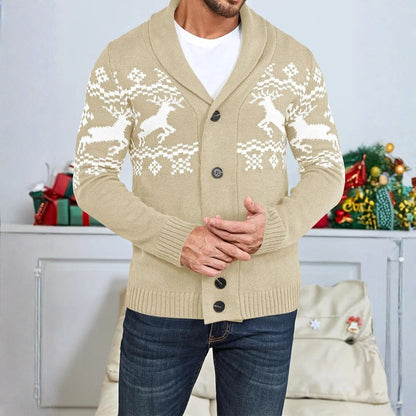Nordic Reindeer Shawl Cardigan | Zyphhra