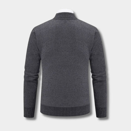 Geometric Zip Knit Cardigan | Zyphhra
