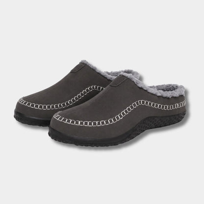 Sherpa Trim Slip-On Slippers | Zyphhra