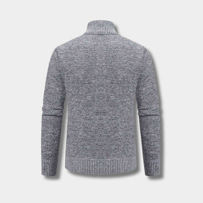 Zip-Up Mock Neck Cardigan | Zyphhra
