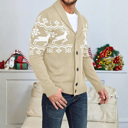 Nordic Reindeer Shawl Cardigan | Zyphhra
