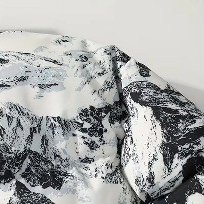 Mountain Print Puffer Jacket | Zyphhra