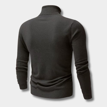 Embroidered Chest Detail Roll Neck | Zyphhra