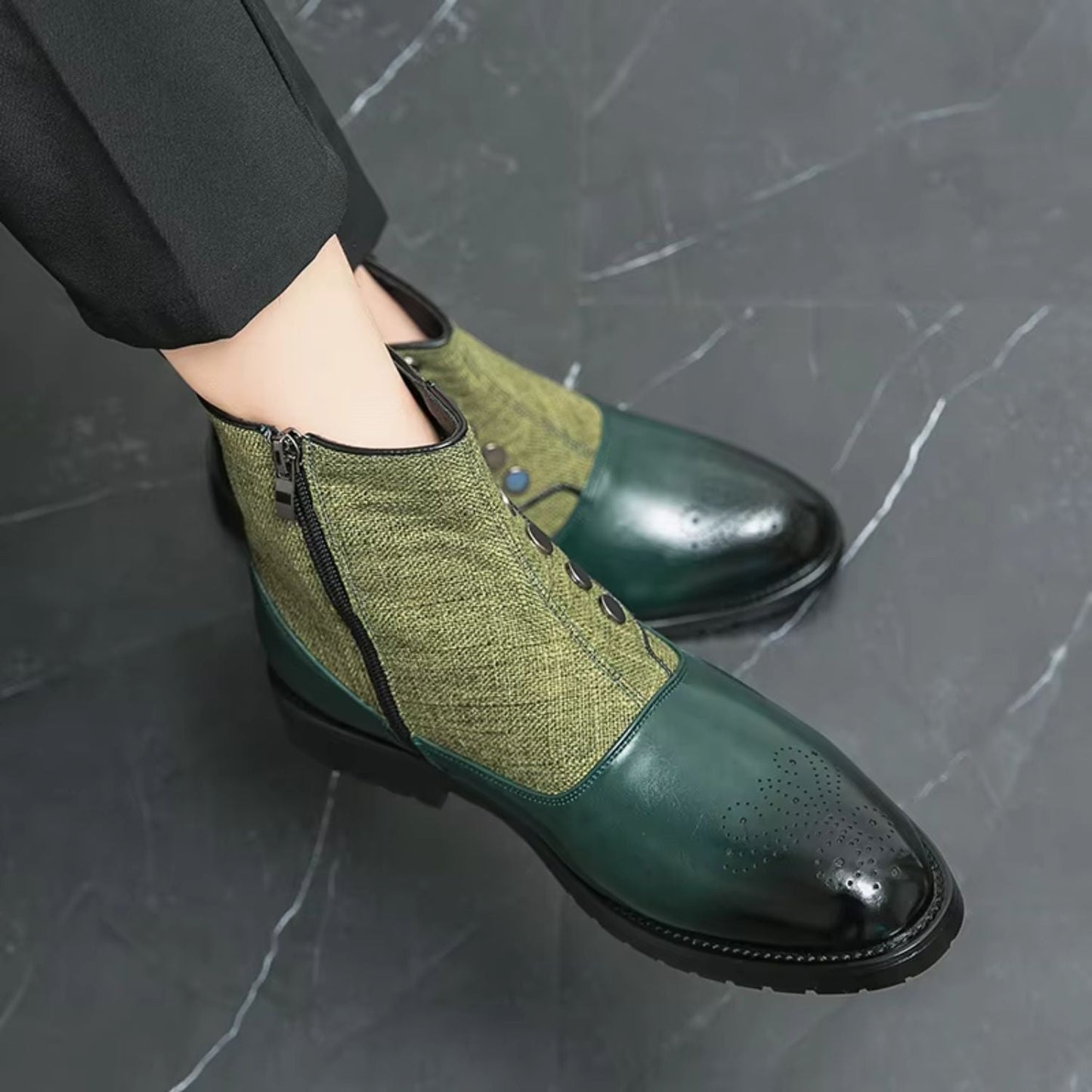 Elegant Leather Dress Boots | Zyphhra