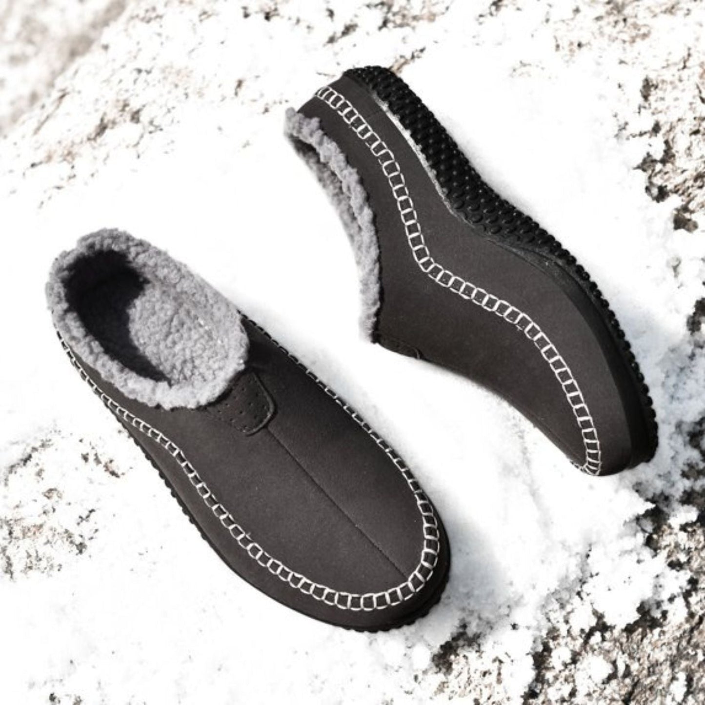 Sherpa Trim Slip-On Slippers | Zyphhra