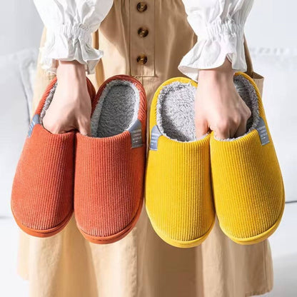Ribbed Plush House Slippers | Zyphhra