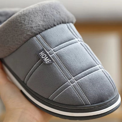 Padded Checked Fleece Slippers | Zyphhra