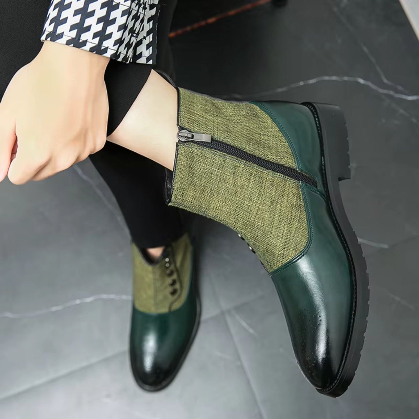 Elegant Leather Dress Boots | Zyphhra
