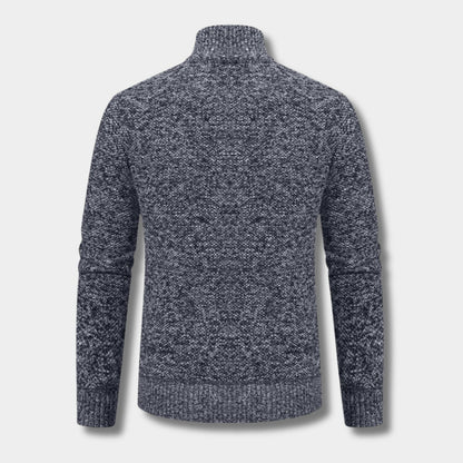Zip-Up Mock Neck Cardigan | Zyphhra