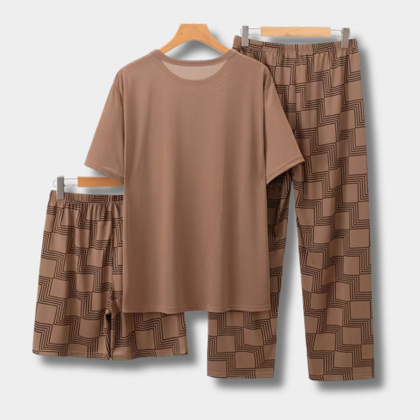 3-Piece Plaid Summer Pyjama Set | Zyphhra