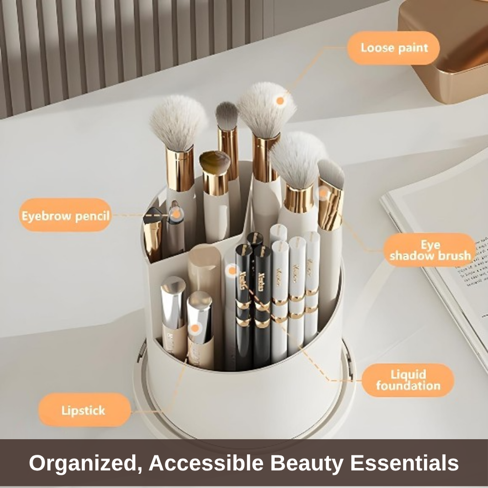 360° Rotating Makeup Brush Holder | Zyphhra