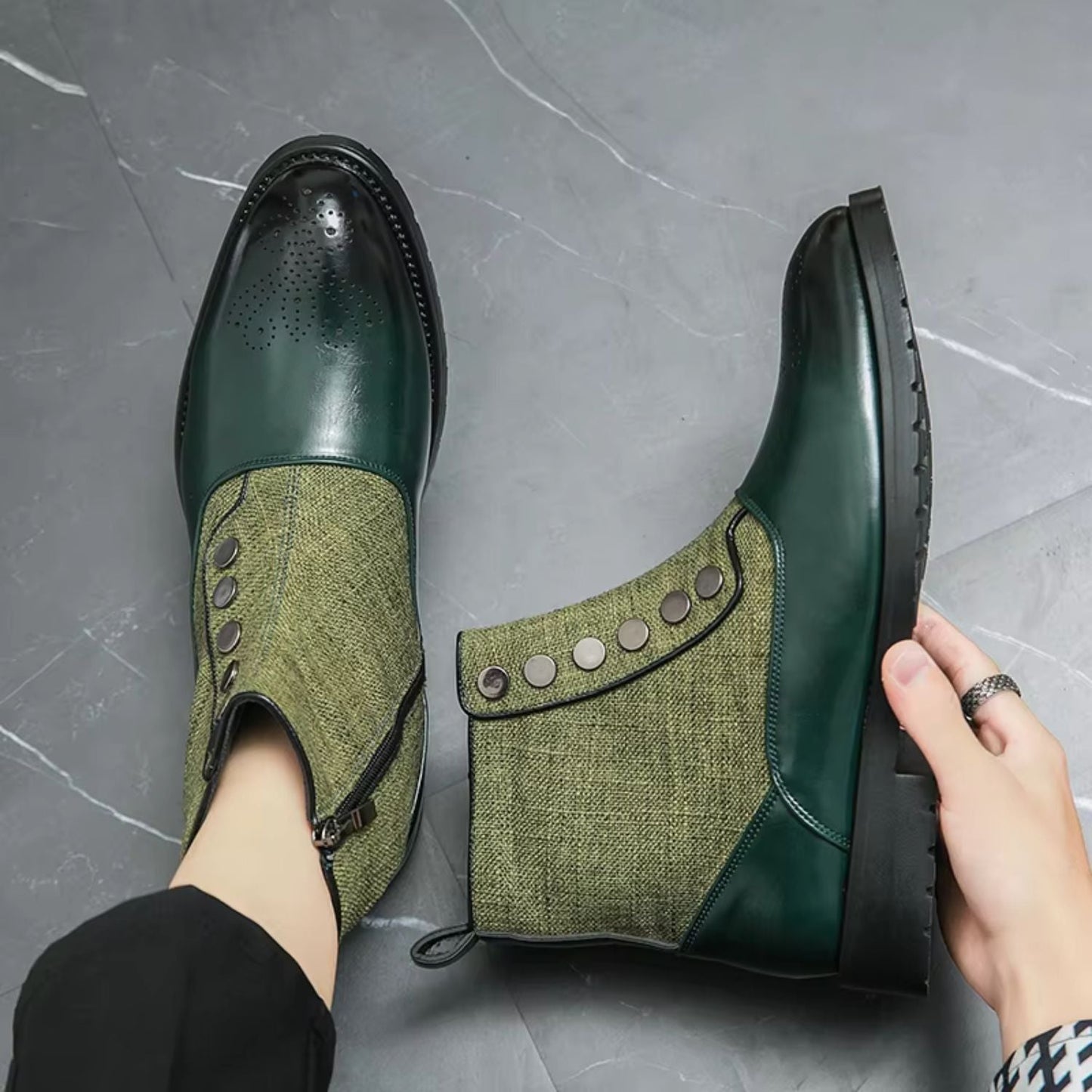 Elegant Leather Dress Boots | Zyphhra