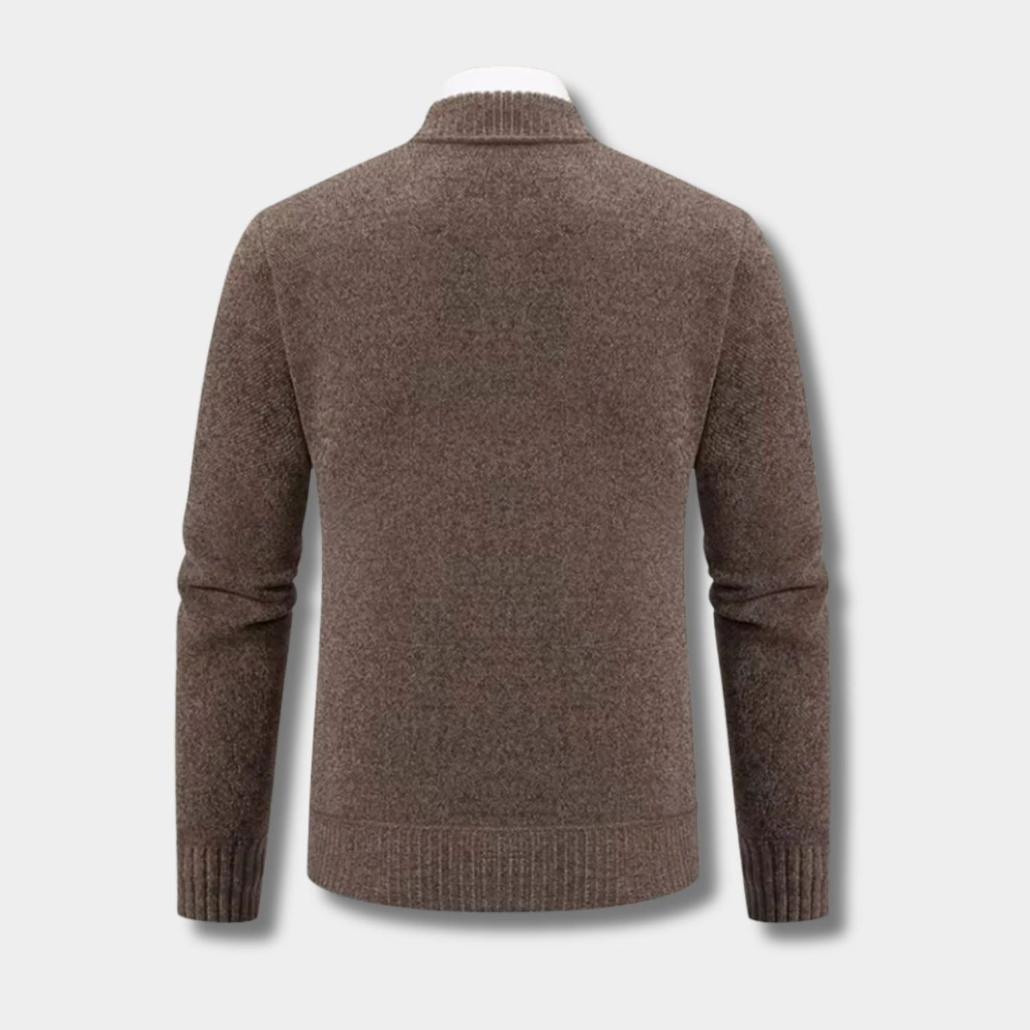 Geometric Zip Knit Cardigan | Zyphhra