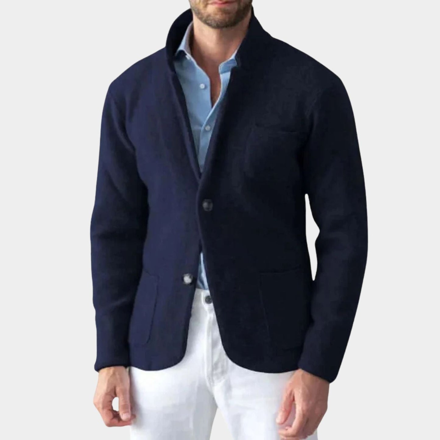 Tailored Collar Knit Cardigan | Zyphhra