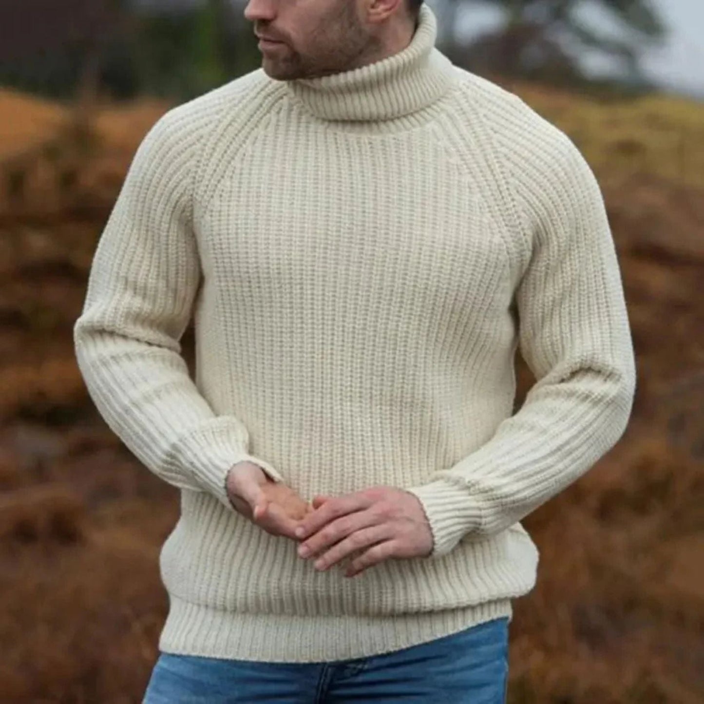 Warm Roll Neck Knit Jumper | Zyphhra