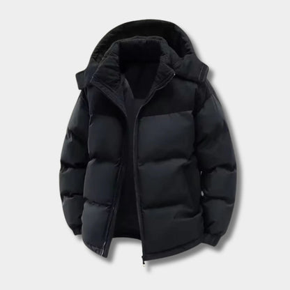 Corduroy Hooded Puffer Jacket | Zyphhra