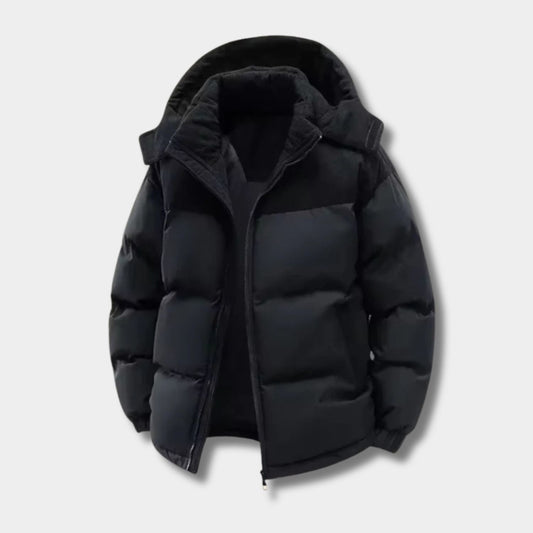 Corduroy Hooded Puffer Jacket | Zyphhra