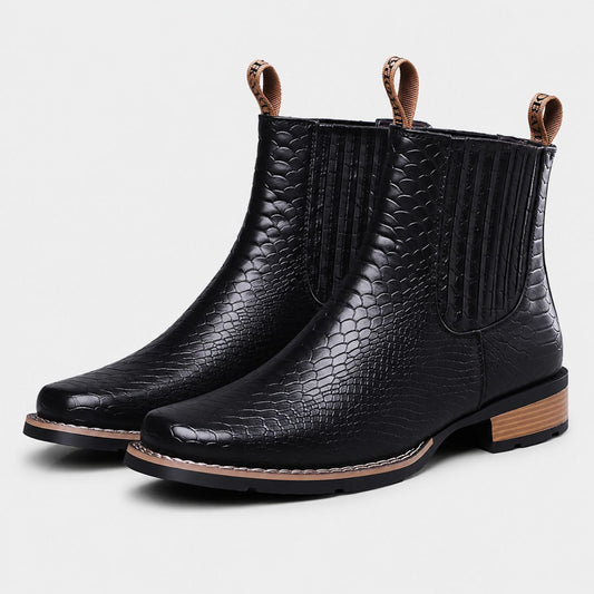 Croc Embossed Dress Boots | Zyphhra
