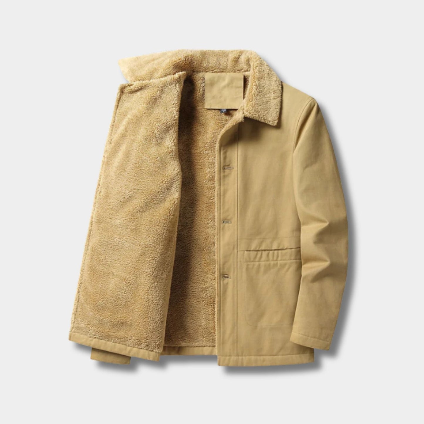 Shearling Lined Button Winter Jacket | Zyphhra