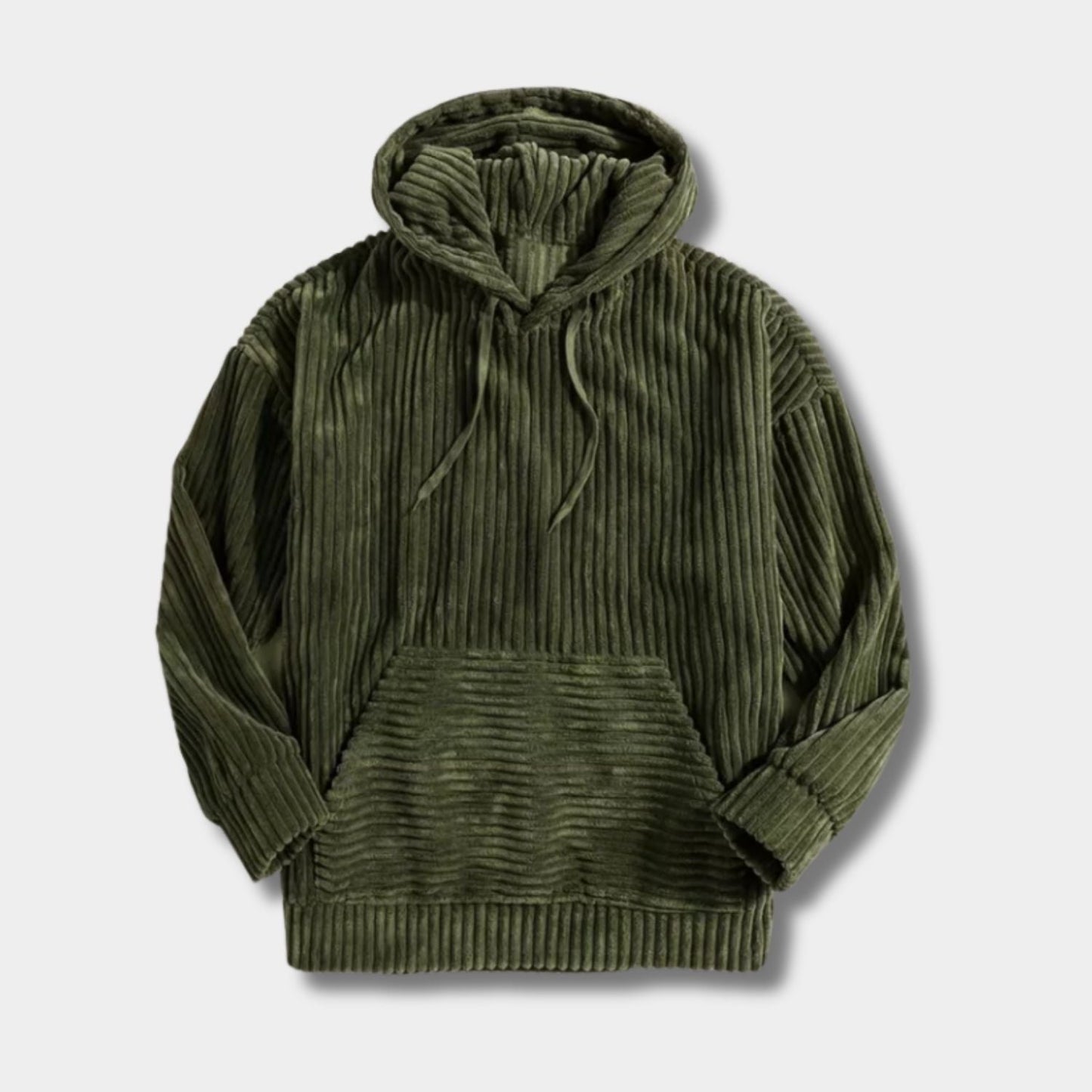 Textured Corduroy Pullover Hoodie | Zyphhra