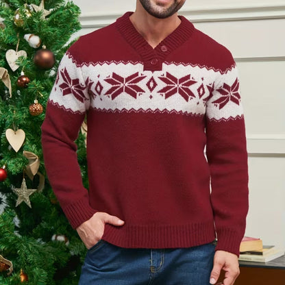 Snowflake Button Christmas Jumper | Zyphhra