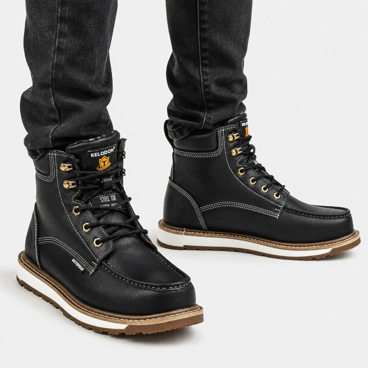 Waterproof Steel Toe Work Boots | Zyphhra