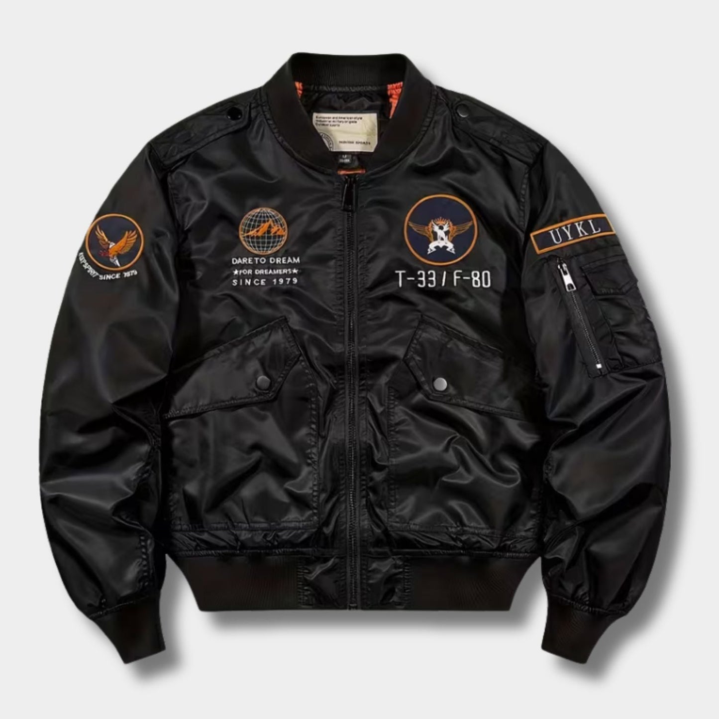 Embroidered Flight Bomber Jacket | Zyphhra