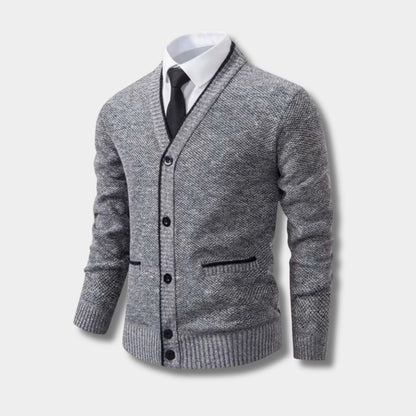 Textured Contrast Trim Cardigan | Zyphhra