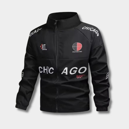 Racing Print Aviator Jacket | Zyphhra