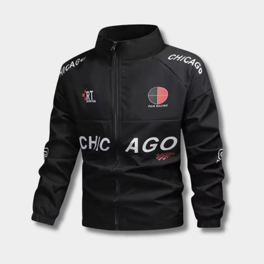 Racing Print Aviator Jacket | Zyphhra
