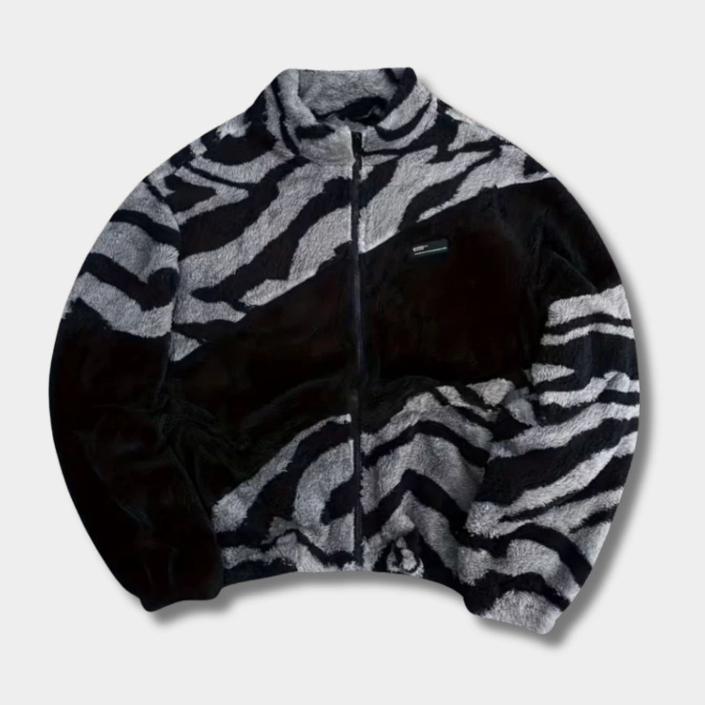 Zebra Print Faux Fur Jacket | Zyphhra