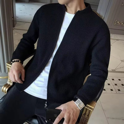 Ribbed Zip Knit Cardigan | Zyphhra