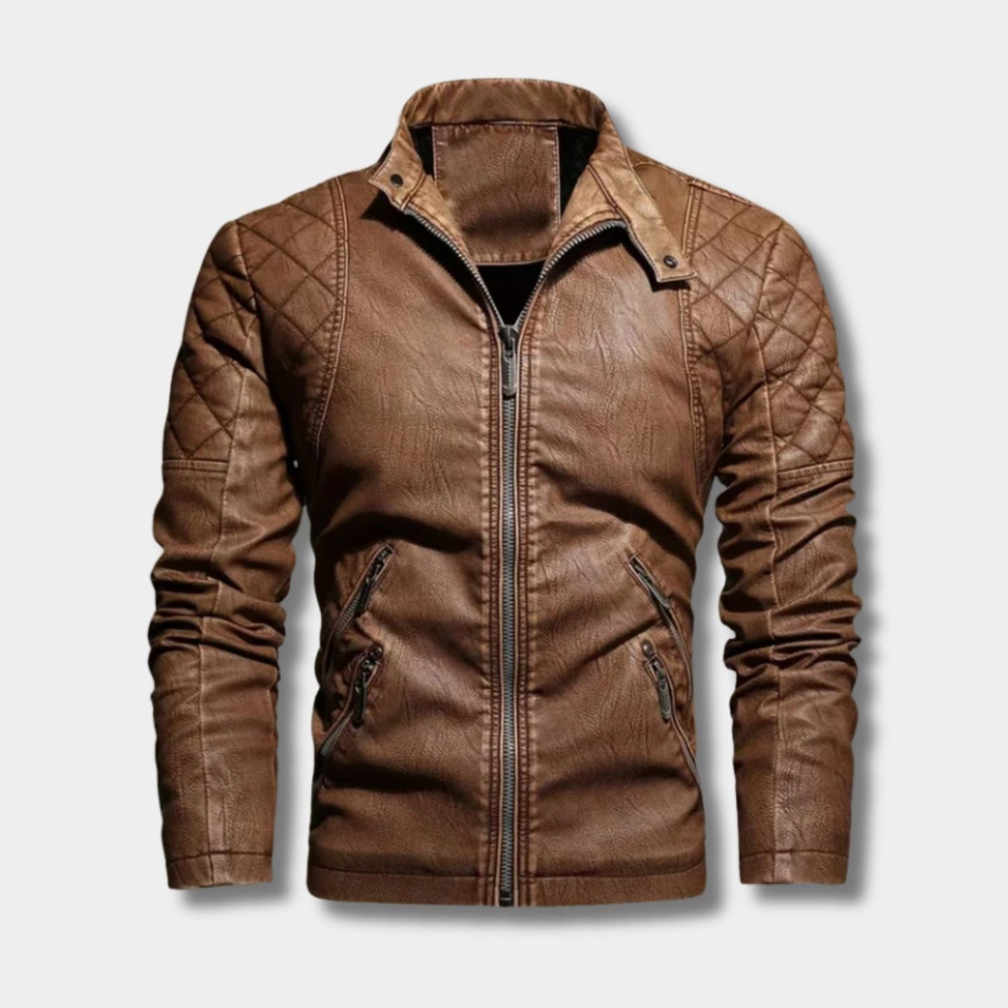 Vintage Quilted Leather Jacket | Zyphhra