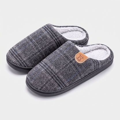 Plush Fleece Tartan Slippers | Zyphhra
