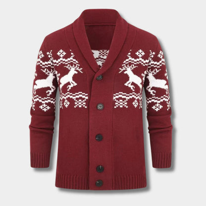 Nordic Reindeer Shawl Cardigan | Zyphhra