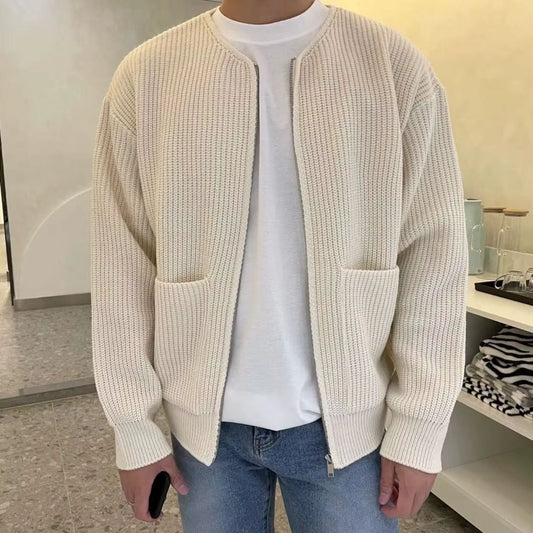Minimalist Zip Knit Cardigan | Zyphhra