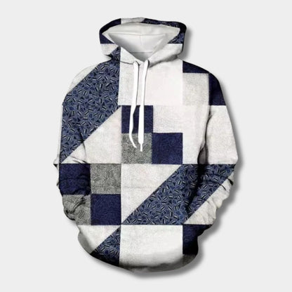 Geometric Print Pullover Hoodie | Zyphhra