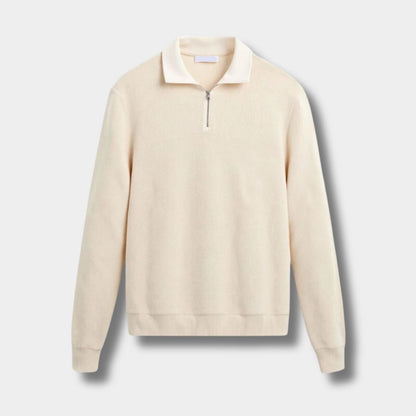 Collared Knit Polo Quarter-Zip | Zyphhra