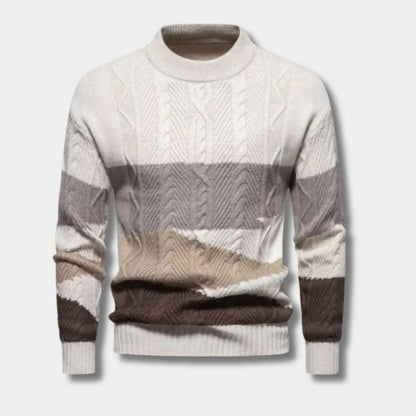 Colour Block Cable Knit Jumper | Zyphhra