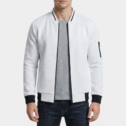 Quilted Zip Knit Cardigan | Zyphhra
