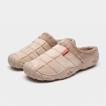 Quilted Plush Slip-On Slippers | Zyphhra