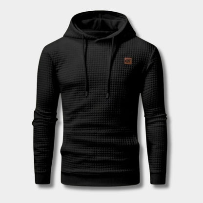 Textured Jacquard Pullover Hoodie | Zyphhra