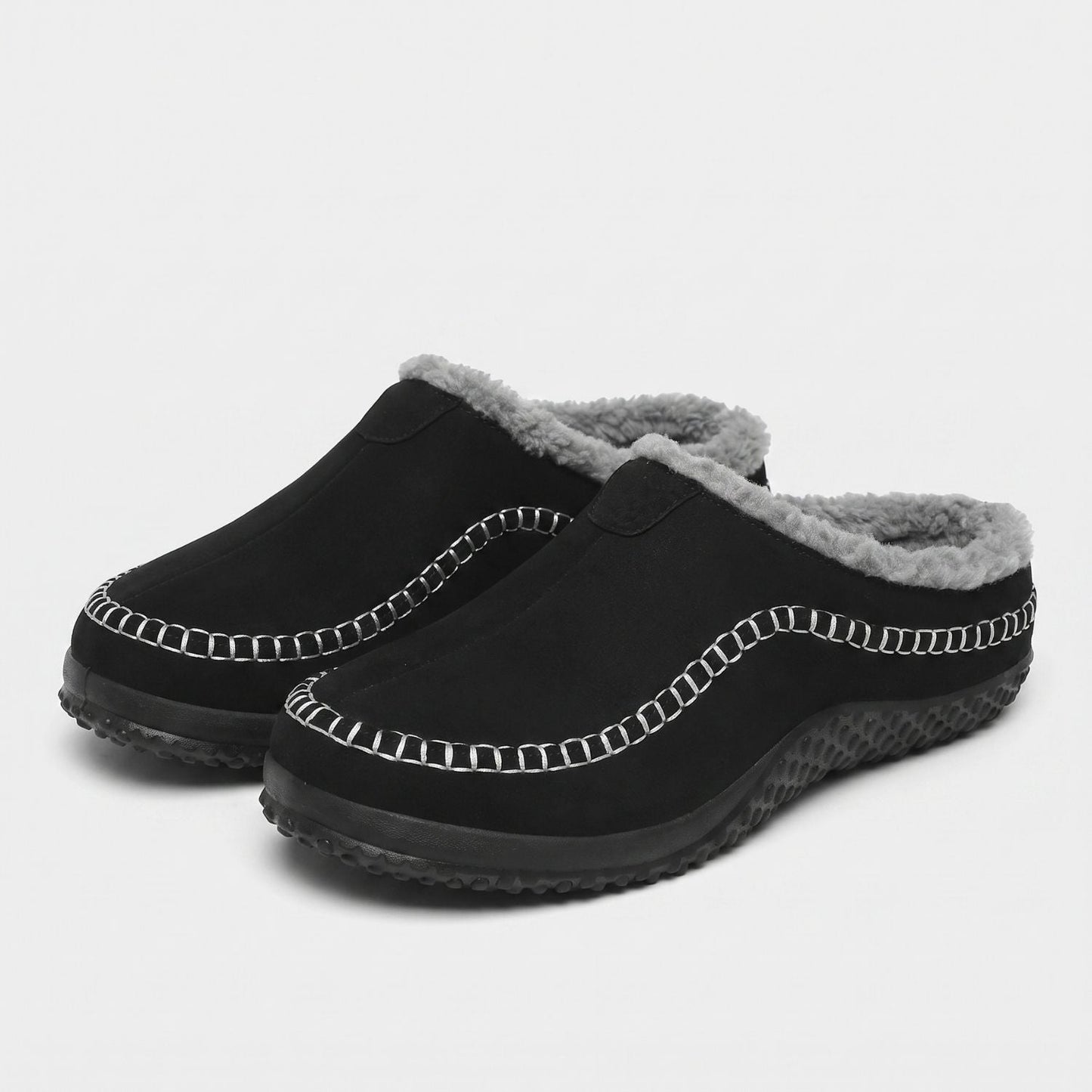 Sherpa Trim Slip-On Slippers | Zyphhra