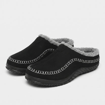 Sherpa Trim Slip-On Slippers | Zyphhra